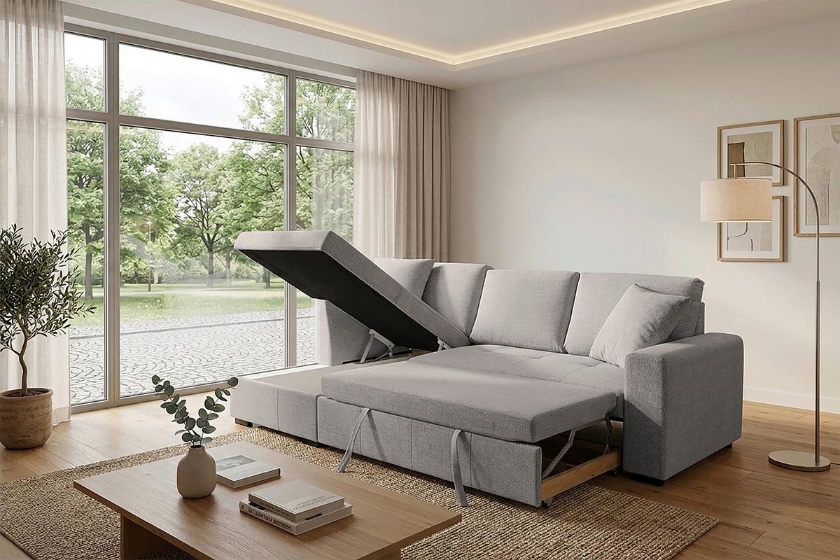 Coltar LUKAS - gri-maro, Trend, textil (158/239cm) - Modern Living