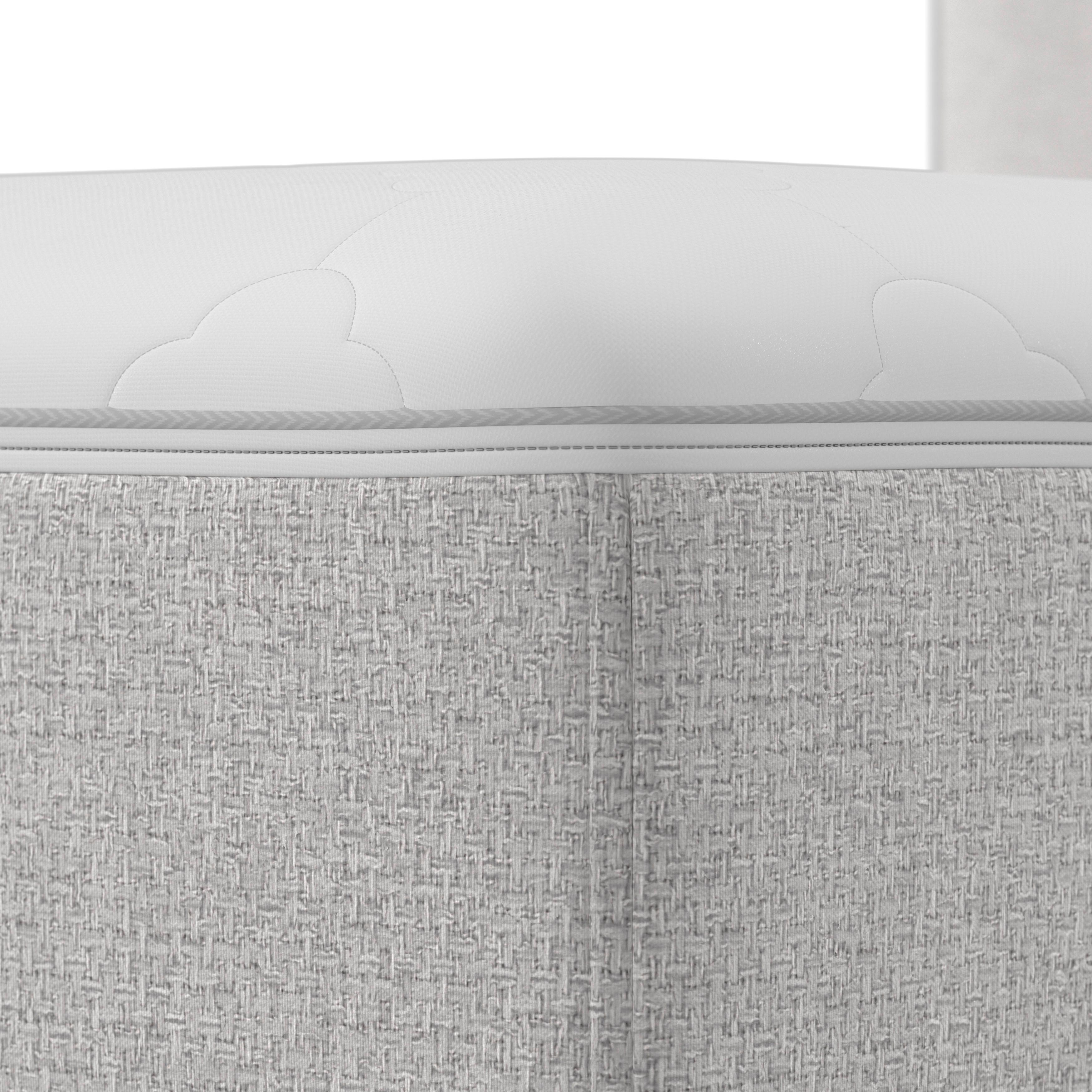 BOXSÄNG MARCO - ljusgrå/svart, Modern, trä/textil (140/200cm) - Bessagi Home