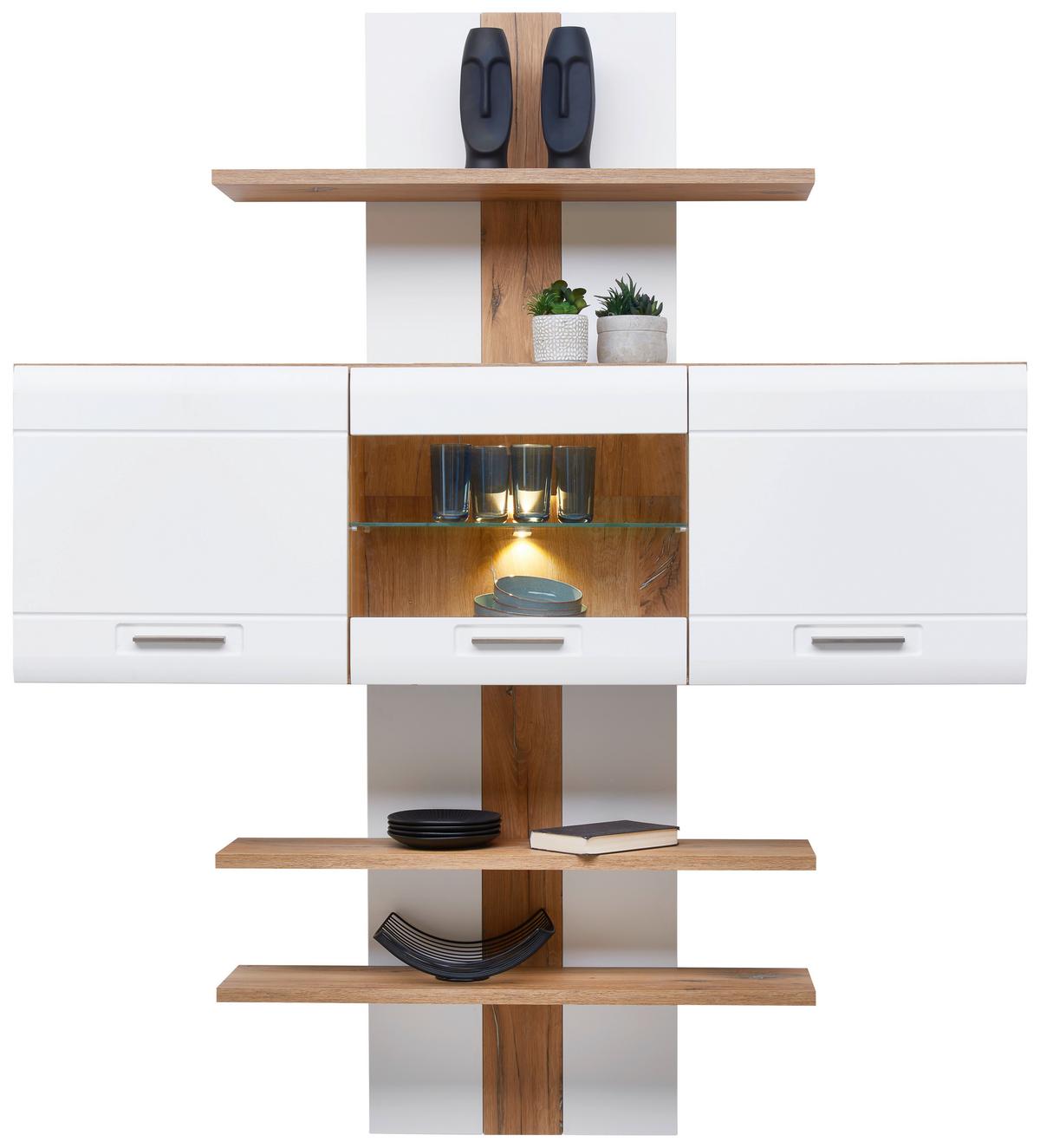 Zidna Polica Auris - bijela/boje johe, Moderno, drvni materijal (100/143/25cm) - Modern Living
