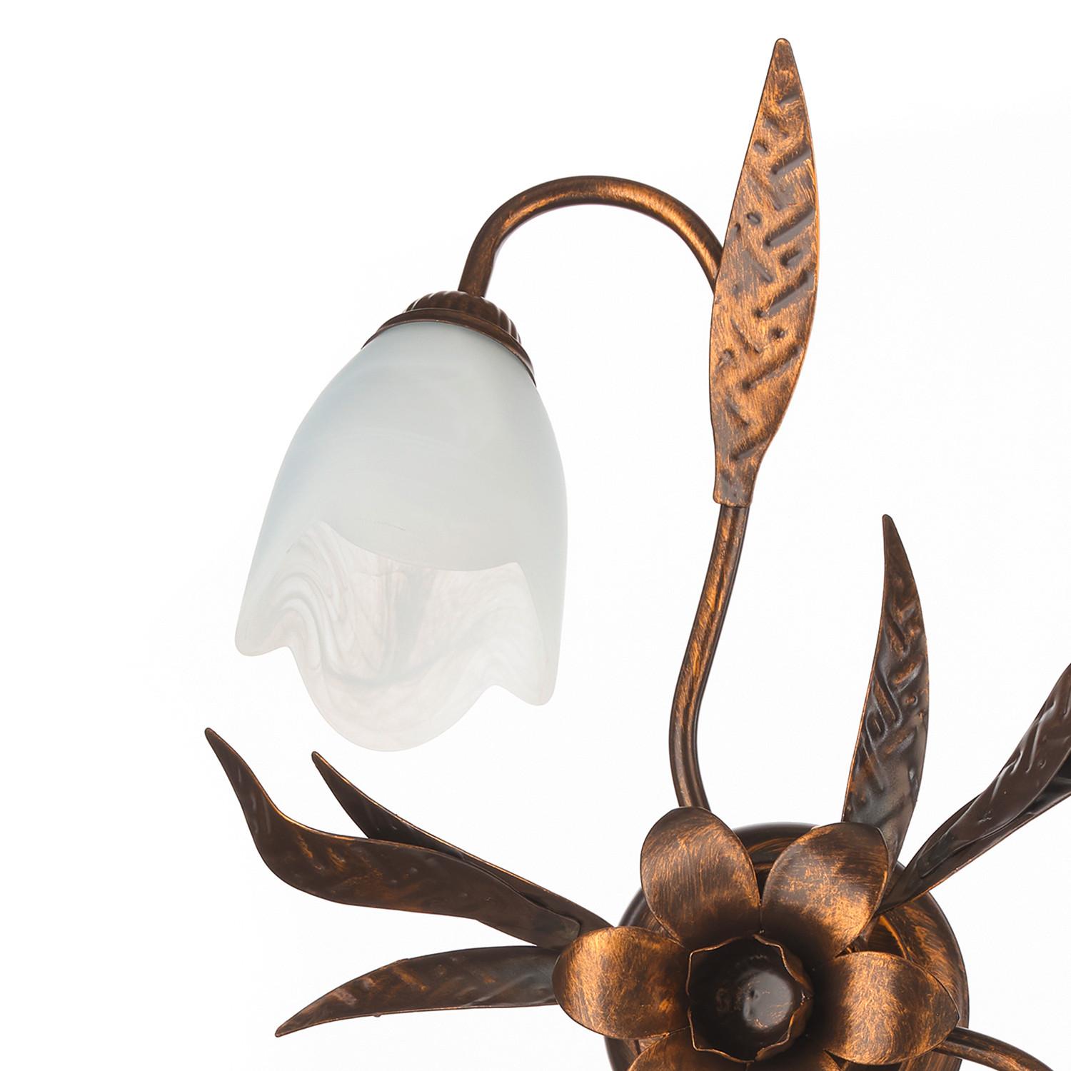 Deckenleuchte Sonia Bronzefarben max. 6 Watt - Bronzefarben, KONVENTIONELL, Glas/Metall (55/55/18cm)