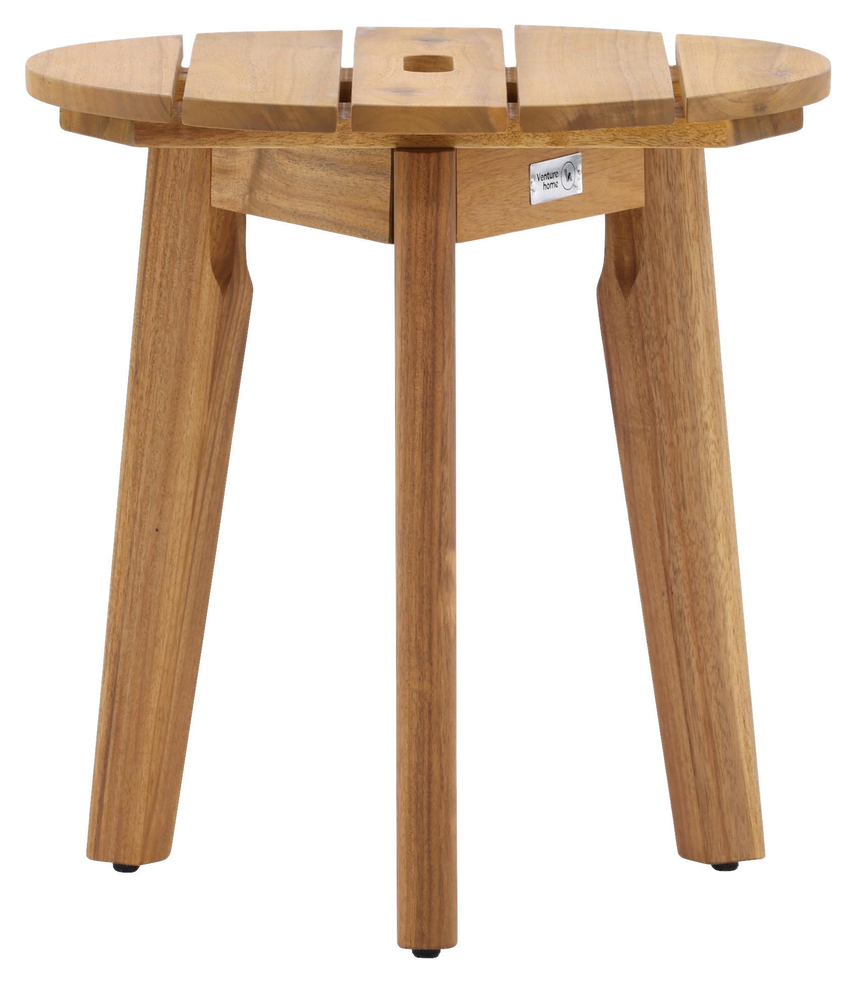 Gartenbeistelltisch Chania ca. 40x40 cm Akazie massiv - Akaziefarben, KONVENTIONELL, Holz (40/40/42cm) - Gardenson