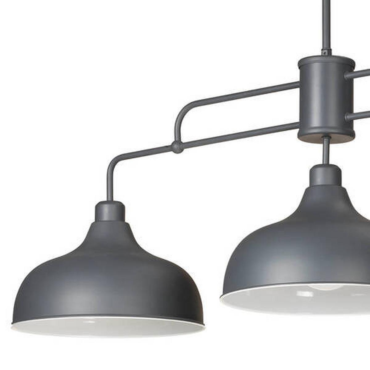 Hängeleuchte Oslo Grau max. 22 Watt - Grau, KONVENTIONELL, Metall (106/83/45cm)