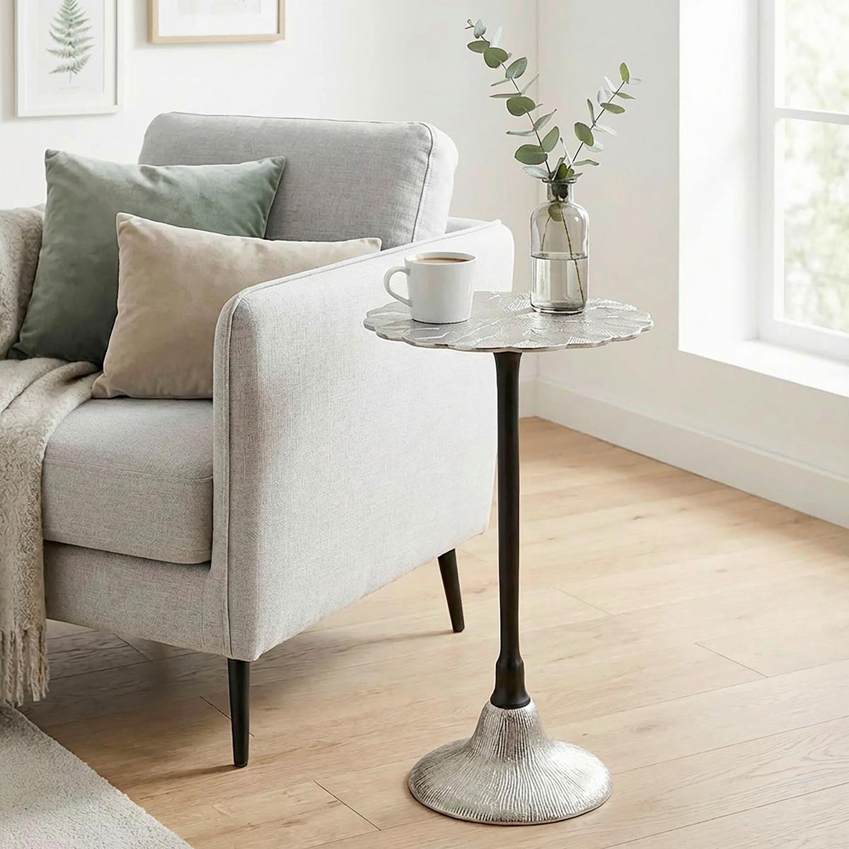 BEISTELLTISCH WL7.495 - Silberfarben, Design, Metall (29/54/29cm) - Livetastic