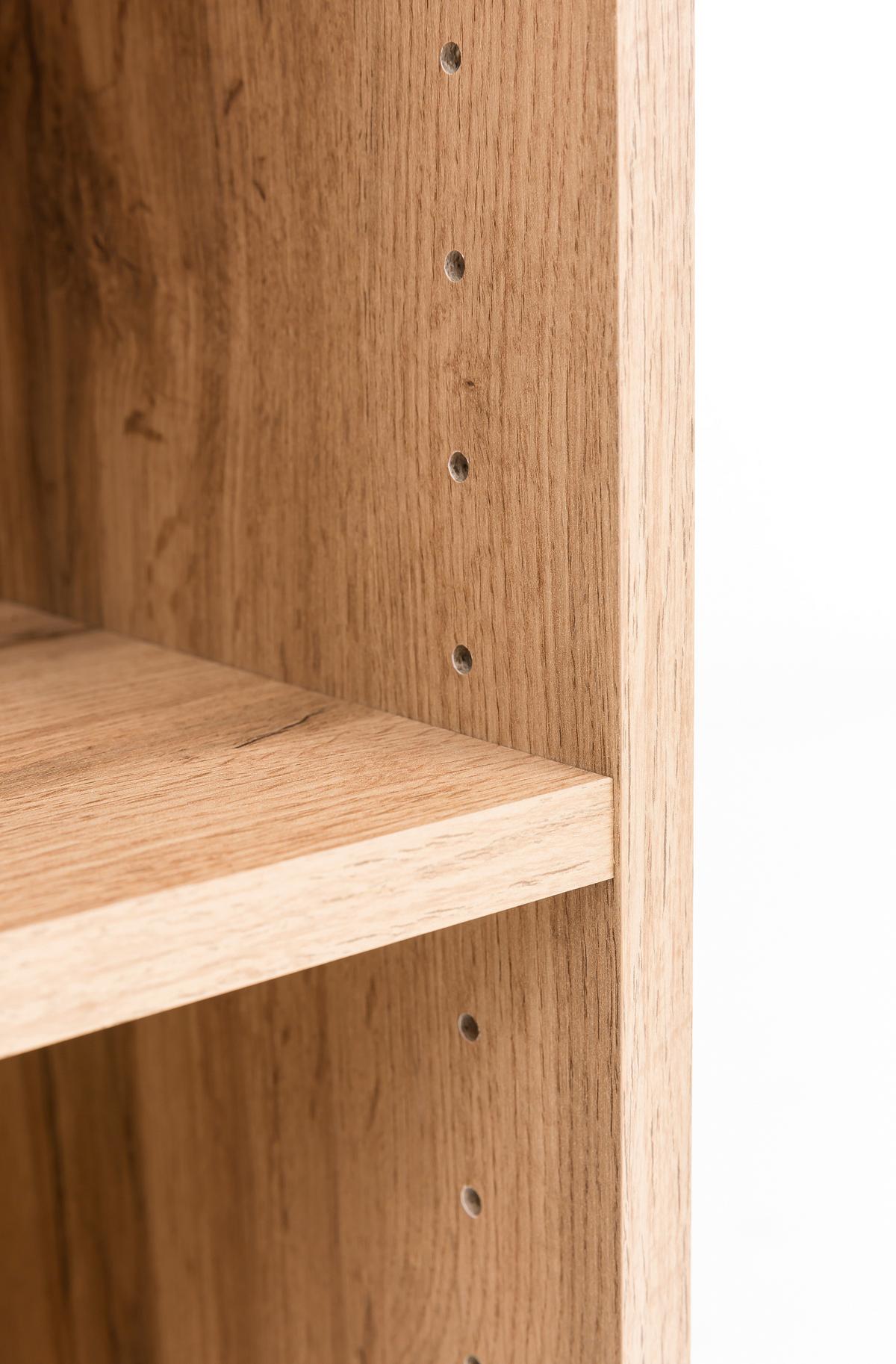 Hängeschrank Elmau in Weiß/Eiche - Eiche Wotan/Schwarz, ROMANTIK / LANDHAUS, Holzwerkstoff/Metall (40/64/20cm)