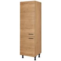 Geräteumbauschrank Structura Eiche - Eichefarben/Schwarz, MODERN, Holzwerkstoff/Metall (60/216,6/58cm) - Nobilia