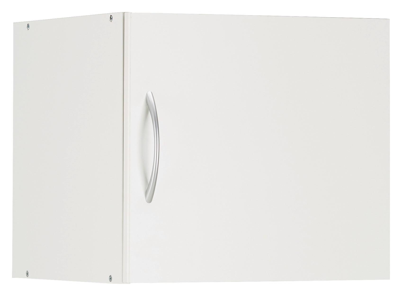 Aufsatzschrank in Weiß - Alufarben/Weiß, Holzwerkstoff/Kunststoff (45/40/40cm) - Modern Living
