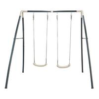 Schaukel Double Swing in Weiß/Anthrazit - Anthrazit/Weiß, Basics, Kunststoff/Metall (210/217/210cm)
