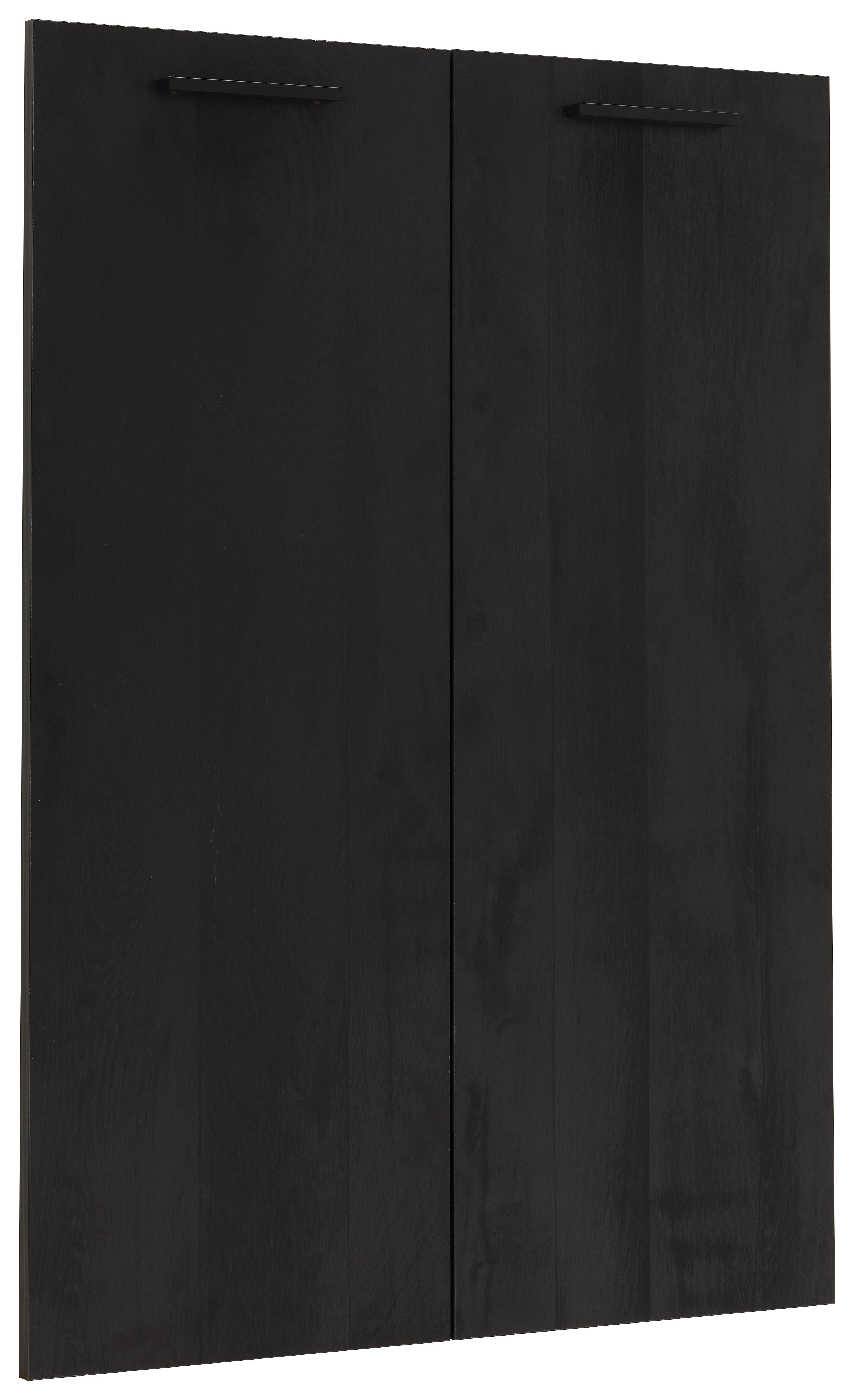 Türenset in Schwarz - Schwarz, MODERN, Holzwerkstoff/Metall (75/105/2cm) - Mömax
