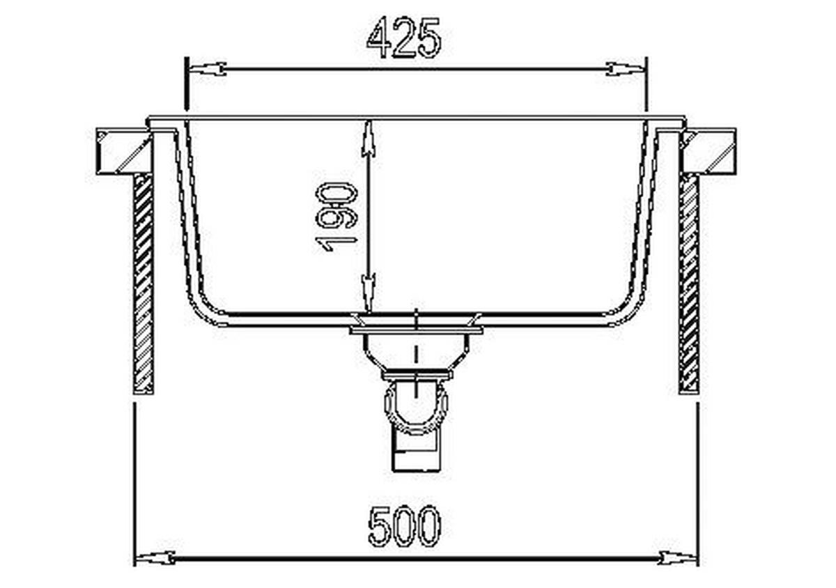 Chiuvetă TEKA CLIVO 50 GRAFIT - Modern (49/45,5cm) - Teka