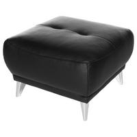 Hocker "Frisco" , schwarz - Chromfarben/Schwarz, MODERN, Textil/Metall (65/46/65cm) - MID.YOU
