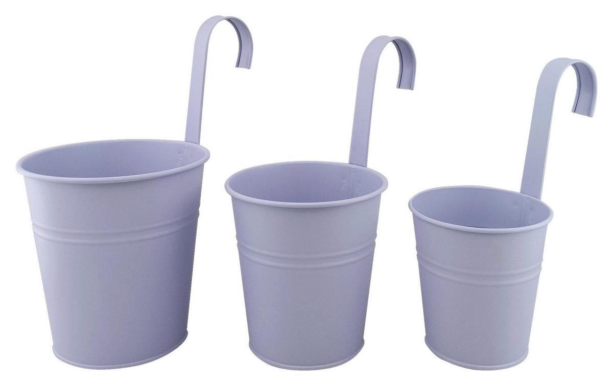 Übertopf Zana Flieder Ø ca. 13cm - Flieder, Metall (13/13,5/13cm) - Mömax