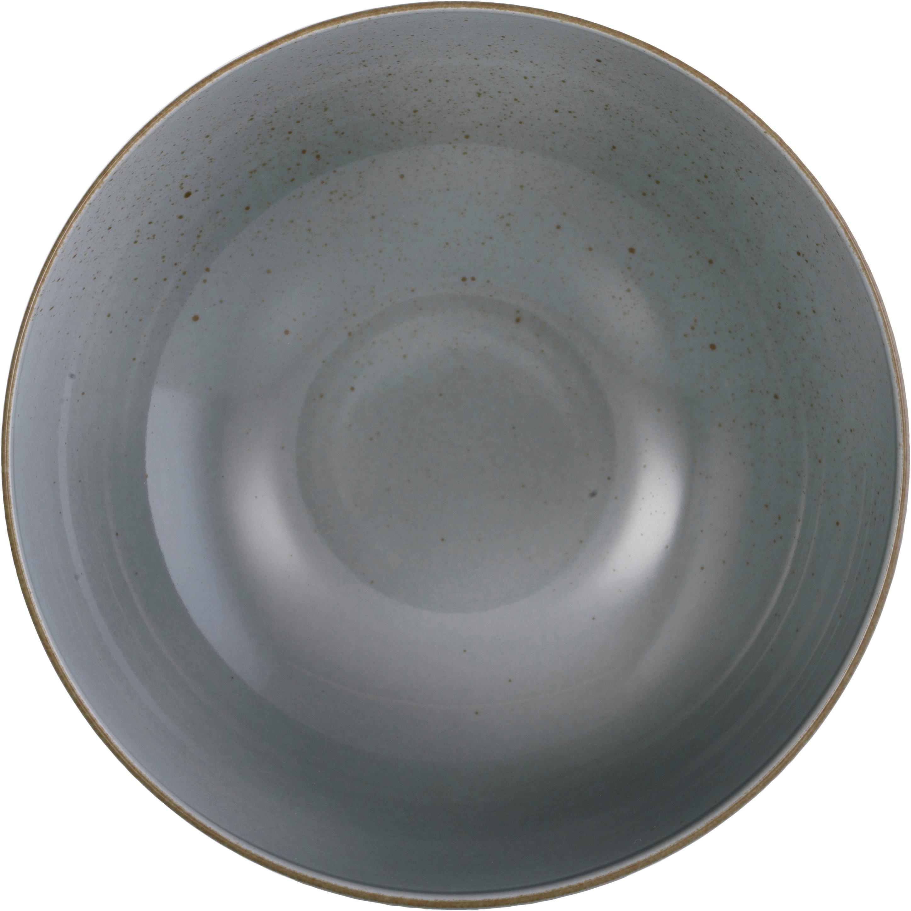 Salatschüssel Capri aus Porzellan Ø ca. 25cm - Grau, Modern, Keramik (25/25/8cm) - Premium Living