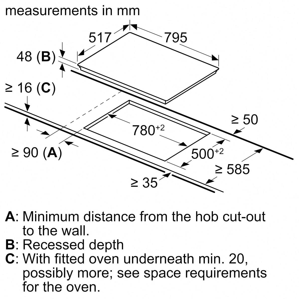Glaskeramikkochfeld ET845HH17 Schwarz - Schwarz, KONVENTIONELL, Glas/Metall (79,5/4,8/51,7cm) - Siemens