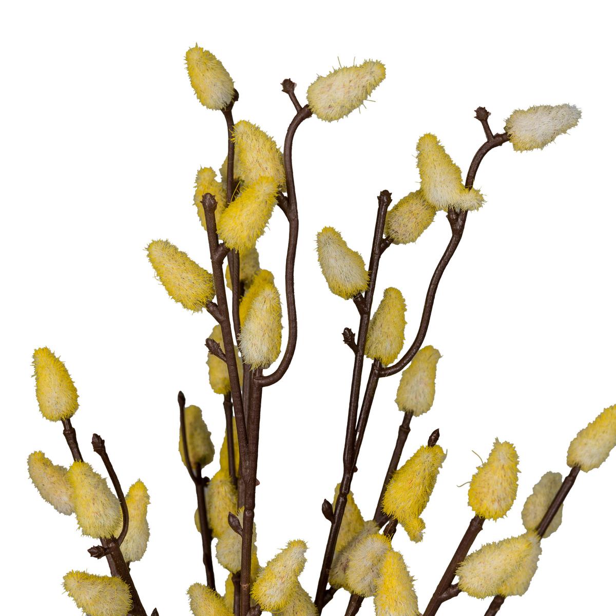 Dekoast Weidekätzchenbund Braun ca. 53cm - Gelb/Braun, Basics, Kunststoff/Metall (53cm) - Mömax