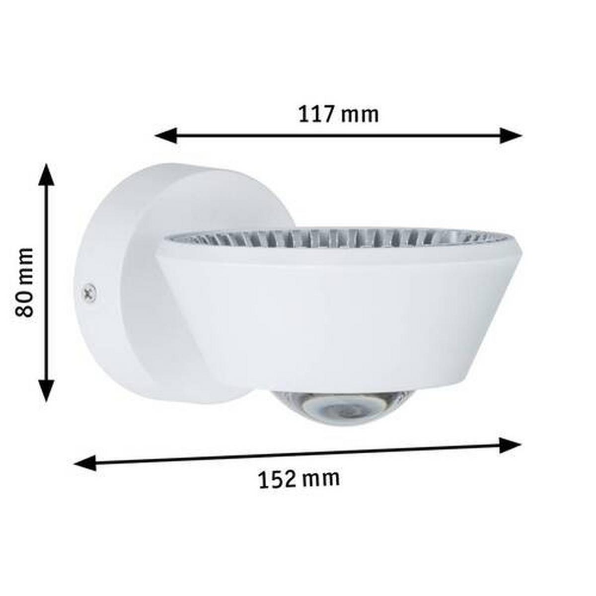 Wandleuchte Sabik in Weiß max. 9 Watt - Weiß, Basics, Kunststoff - Paulmann