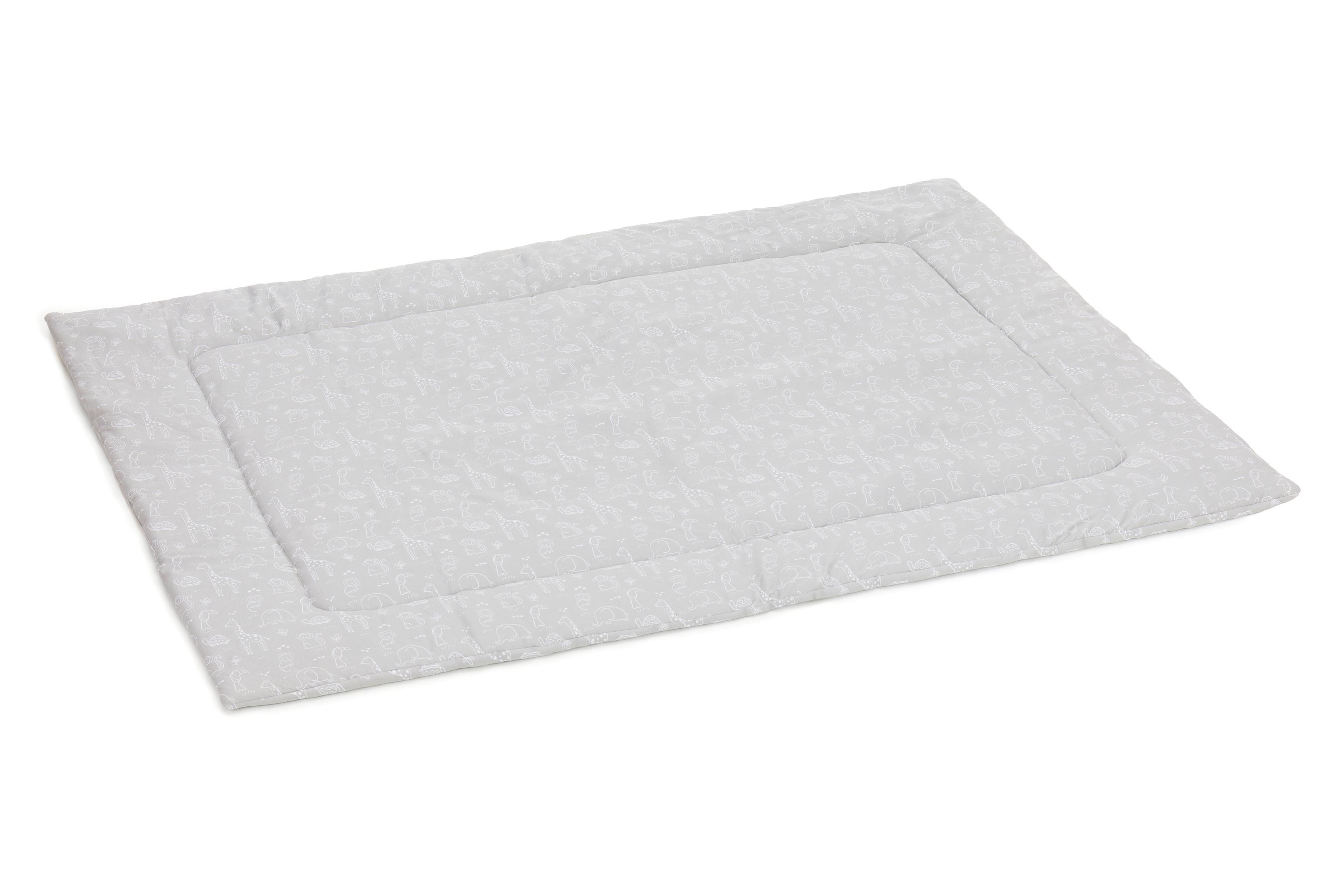 MATA DO KOJCA NA KÓŁKACH SAFARI - jasnoszary, Basics, tkanina (120/180cm) - Fillikid