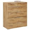 Kommode in Eichefarben - Eichefarben/Schwarz, KONVENTIONELL, Holzwerkstoff/Metall (81/92/41cm) - Premium Living Kommode in Eichefarben - Eichefarben/Schwarz, KONVENTIONELL, Holzwerkstoff/Metall (81/92/41cm) - Premium Living
