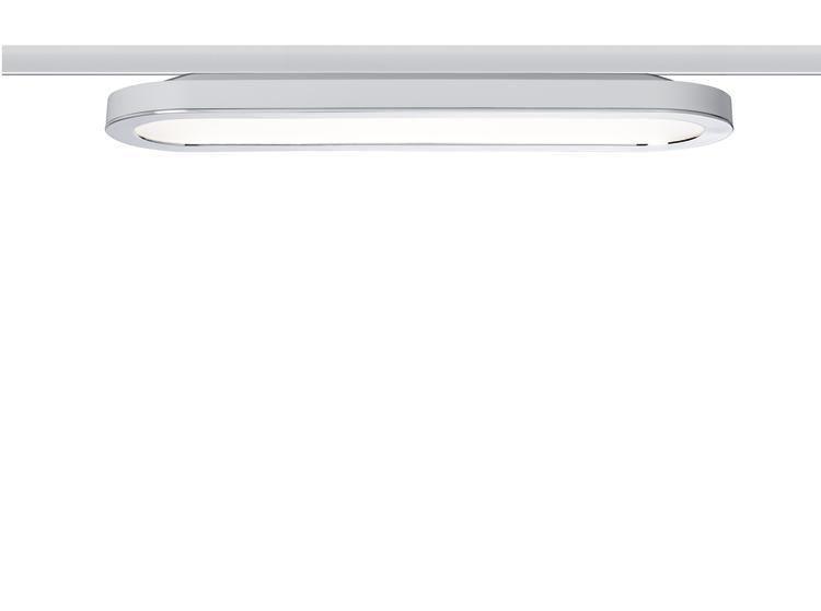Schienensystem-Strahler Panel Loop max. 7 Watt - Chromfarben/Weiß, Design, Kunststoff/Metall (38/3,5/11cm) - Paulmann