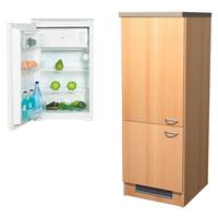Omara Za Vgradno Napravo Nano, Barva Bukve - barve nerjavečega jekla/barve bukve, Moderno, umetna masa/leseni material (60/162/60cm) - FlexWell