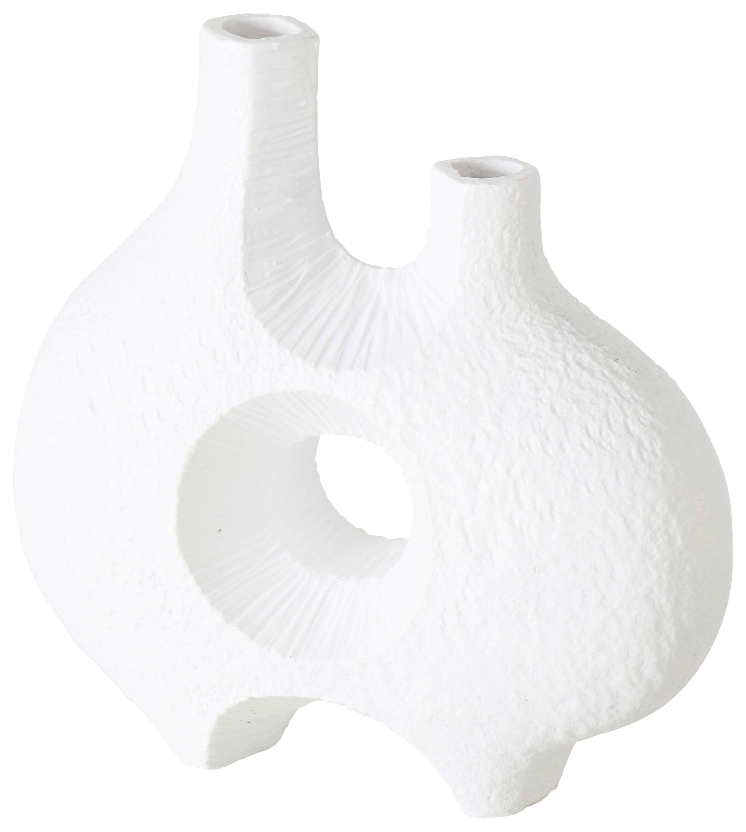 Vase Prado I In Weiss Matt - Weiss, Modern, Kunststoff (20/19/7cm) - Modern Living