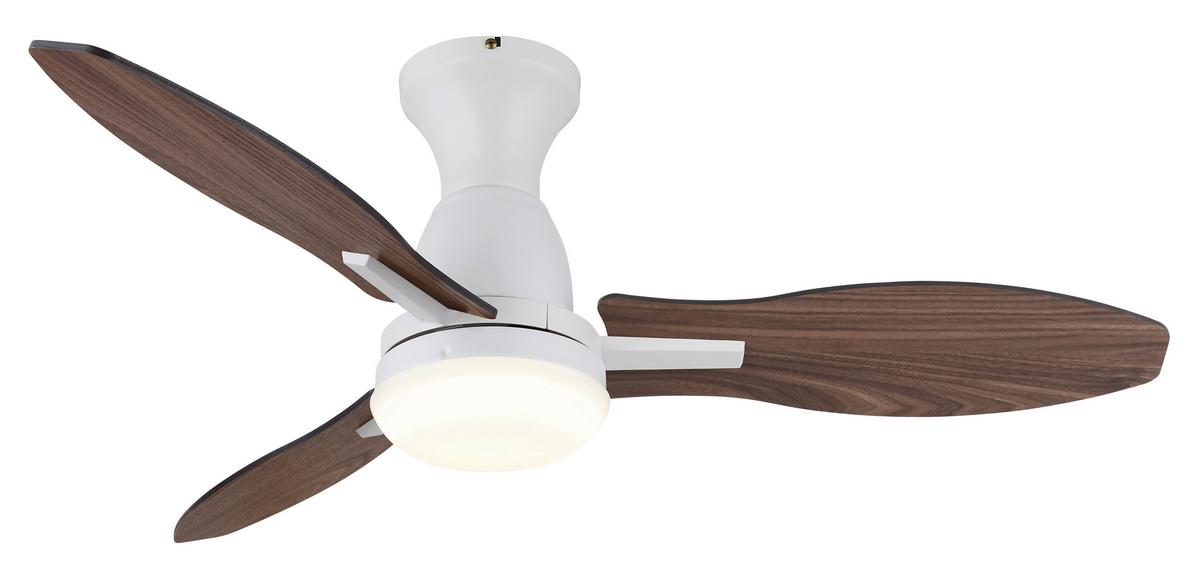 DECKENVENTILATOR 03671W GALE - Hellbraun/Weiss, Konventionell, Holzwerkstoff/Kunststoff (107/32,5cm) - Globo