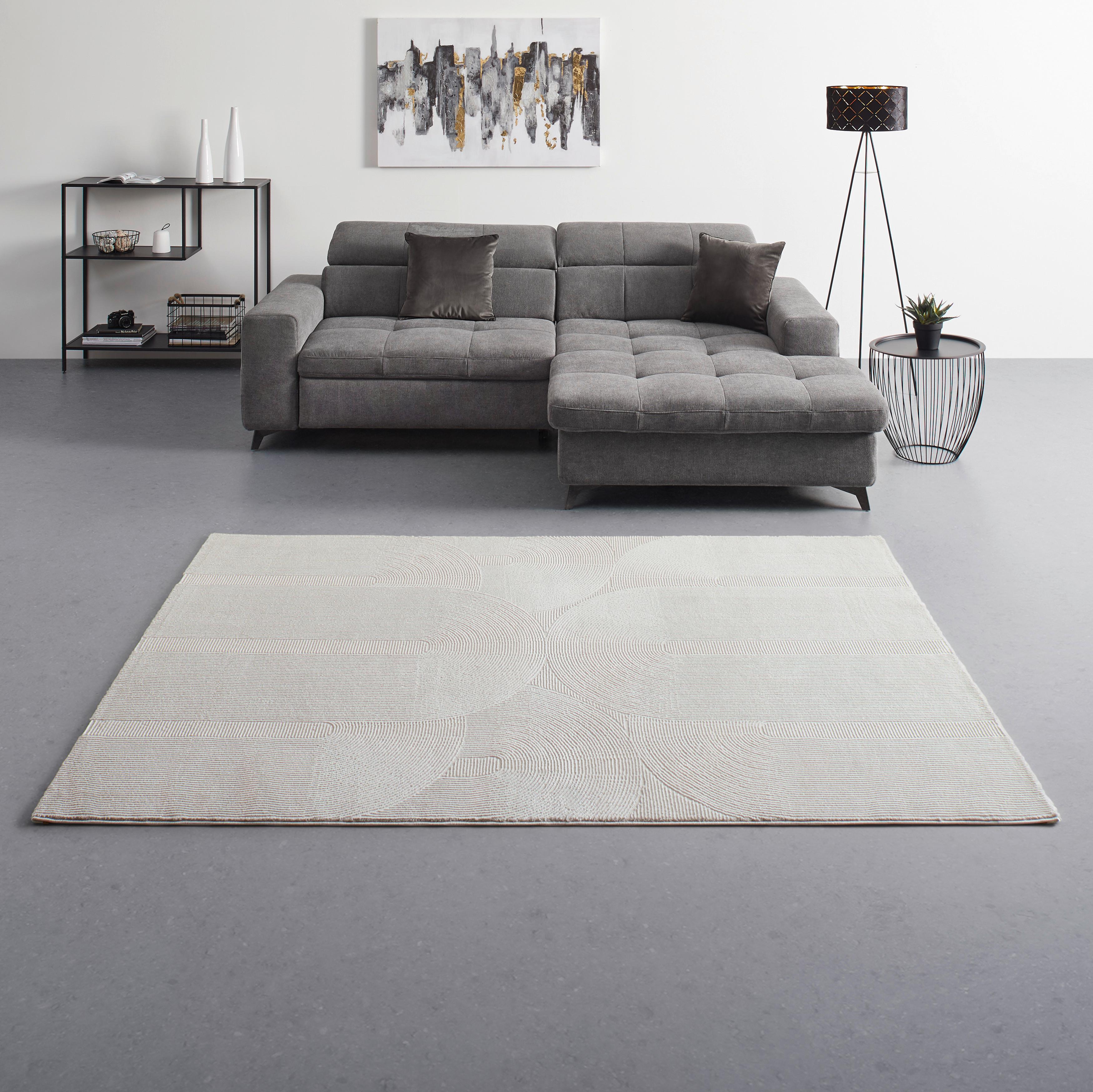 VÄVD MATTA LEONIE - cremefärgad, Klassisk, textil (120/170cm) - Mömax
