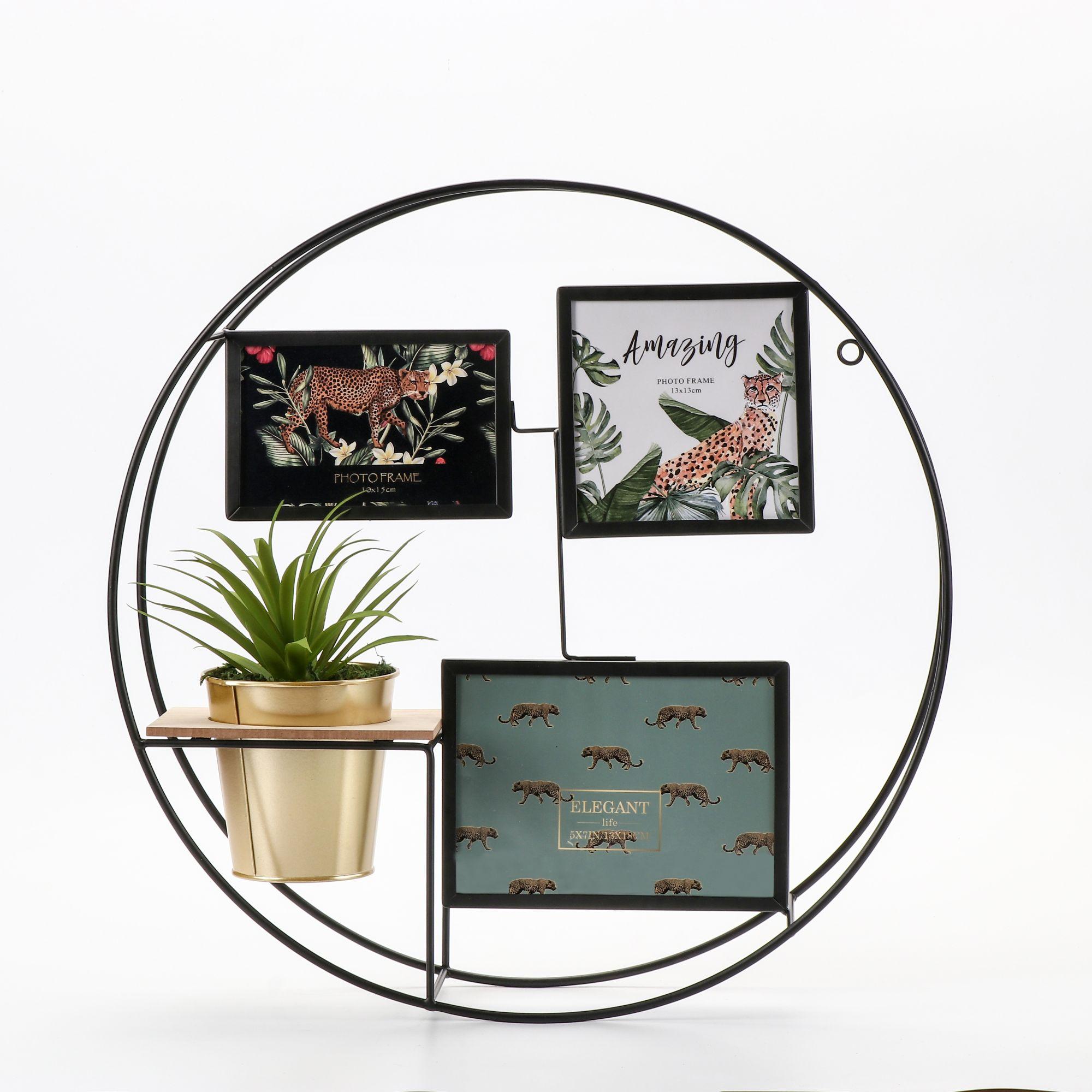 Okvir Za Slike Leon - zlate barve/črna, Moderno, kovina/umetna masa (44/12cm) - Modern Living