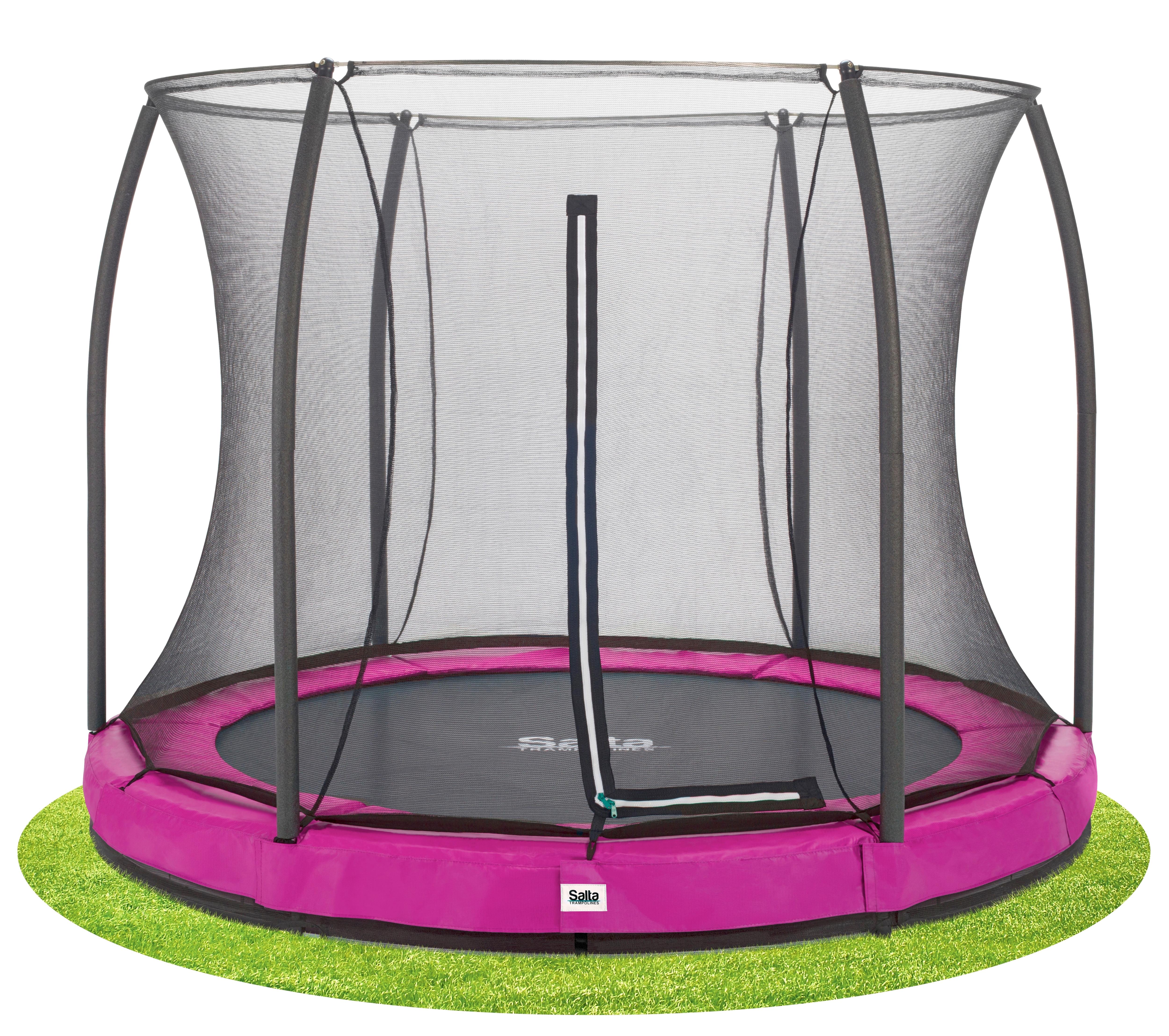 Boden-Trampolin Salta Comfort Ø ca. 251cm - Pink, Basics, Metall (251cm) - Salta