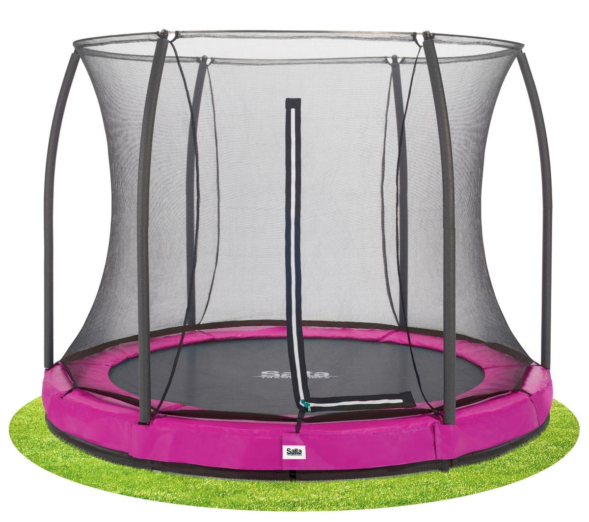 Boden-Trampolin Salta Comfort Ø ca. 251cm - Pink, Basics, Metall (251cm) - Salta