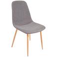 Scaun Svenja - culoare lemn stejar/gri, Modern, metal/textil (45,5/86,5/53cm) Scaun Svenja - culoare lemn stejar/gri, Modern, metal/textil (45,5/86,5/53cm)