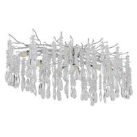 Stropna Svjetiljka Kinga - srebrne boje/prozirno, Design, staklo/metal (100/55/45cm) - Globo