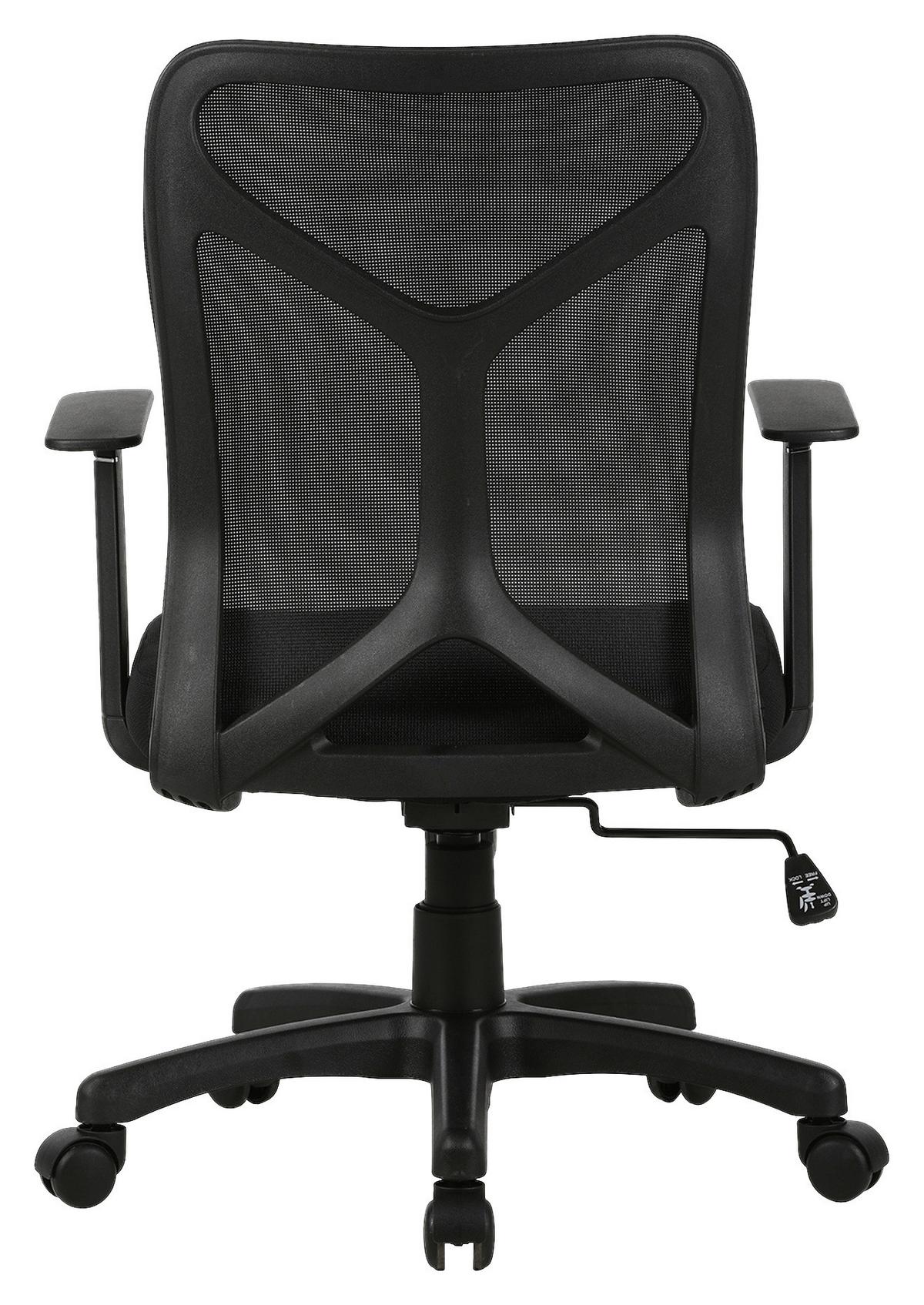 Drehstuhl Bone Schwarz - Schwarz, MODERN, Kunststoff/Textil (61,5/91/51,5cm) - MID.YOU