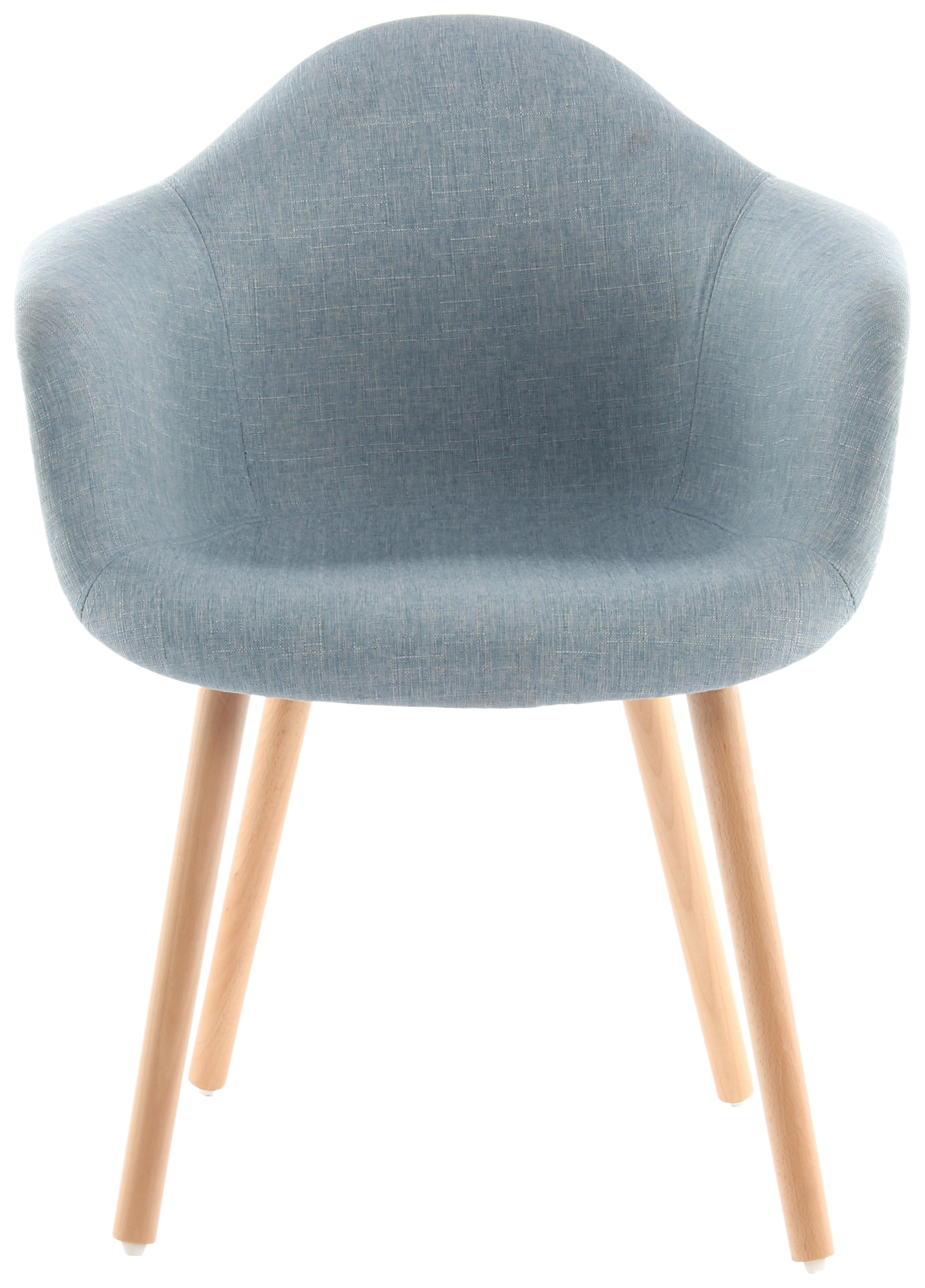 ARMLEHNSTUHL-SET WINSTON 325 - Blau, Design, Holz/Kunststoff (62/80.5/64cm) - Kayoom