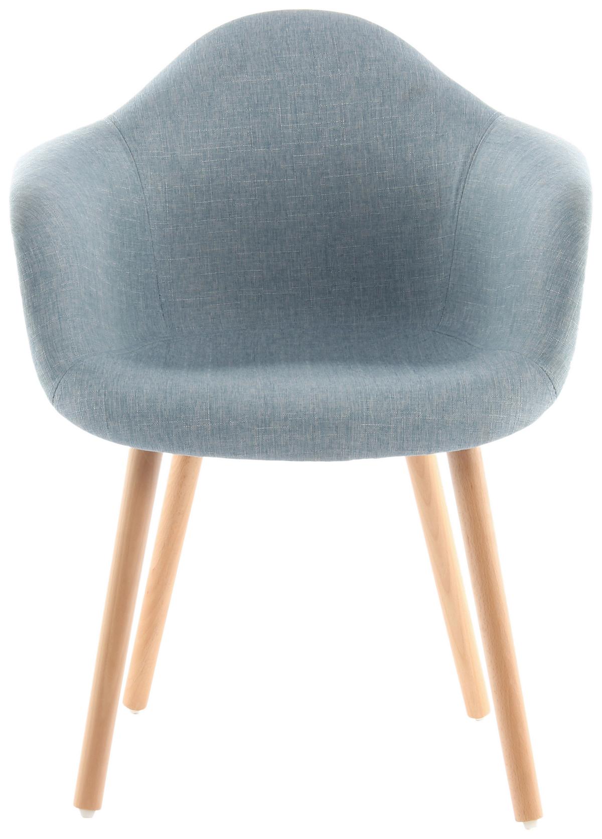 ARMLEHNSTUHL-SET WINSTON 325 - Blau, Design, Holz/Kunststoff (62/80.5/64cm) - Kayoom