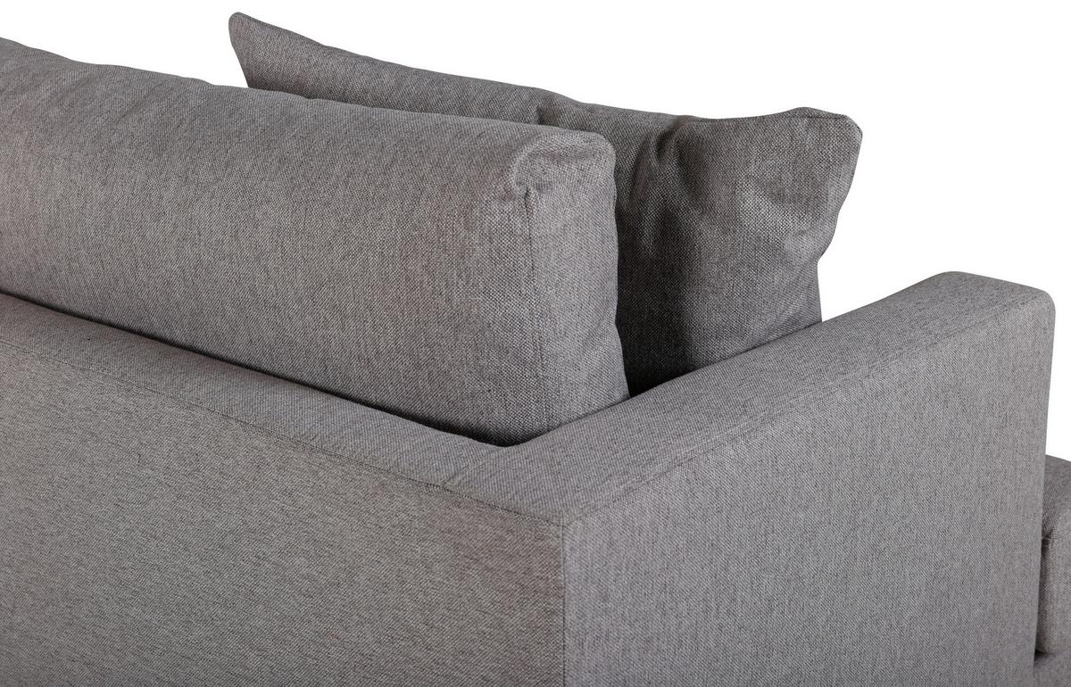 3-SITZER-SOFA SOFIA - Schwarz/Grau, Design, Holz/Kunststoff (260/86/88cm) - Livetastic