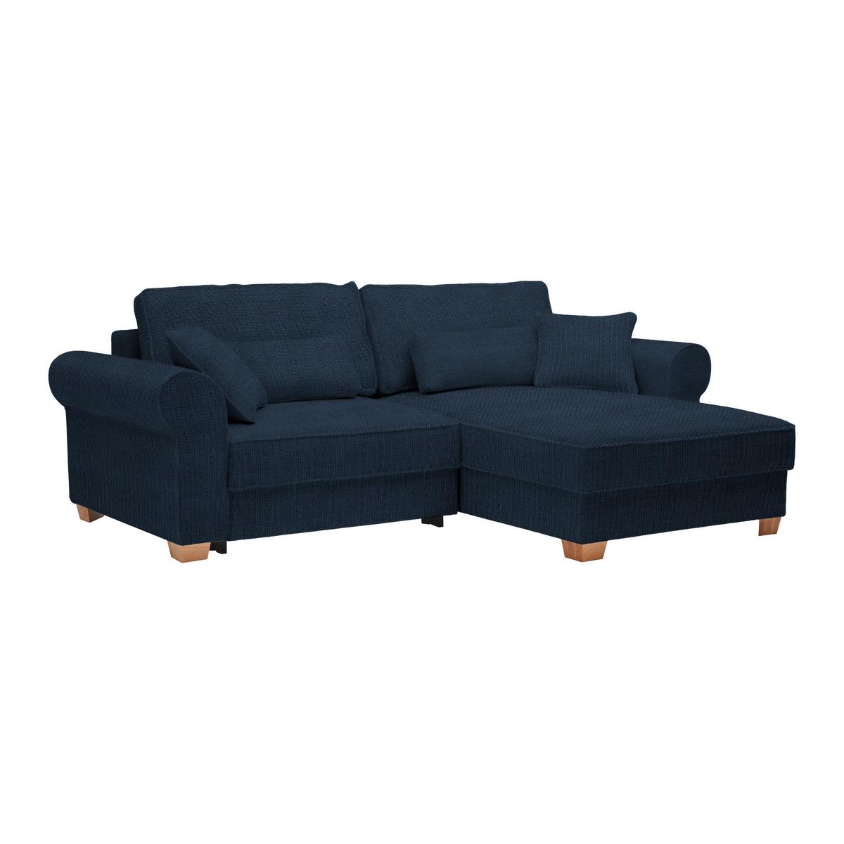 Wohnlandschaft Angelo Dunkelblau - Dunkelblau, MODERN, Holz/Holzwerkstoff (255/92/185cm) - Mömax