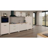 Küchenleerblock Bundle o. Geräte Kaschmir - Kaschmir/Silberfarben, MODERN, Glas/Holzwerkstoff (370cm) - home24