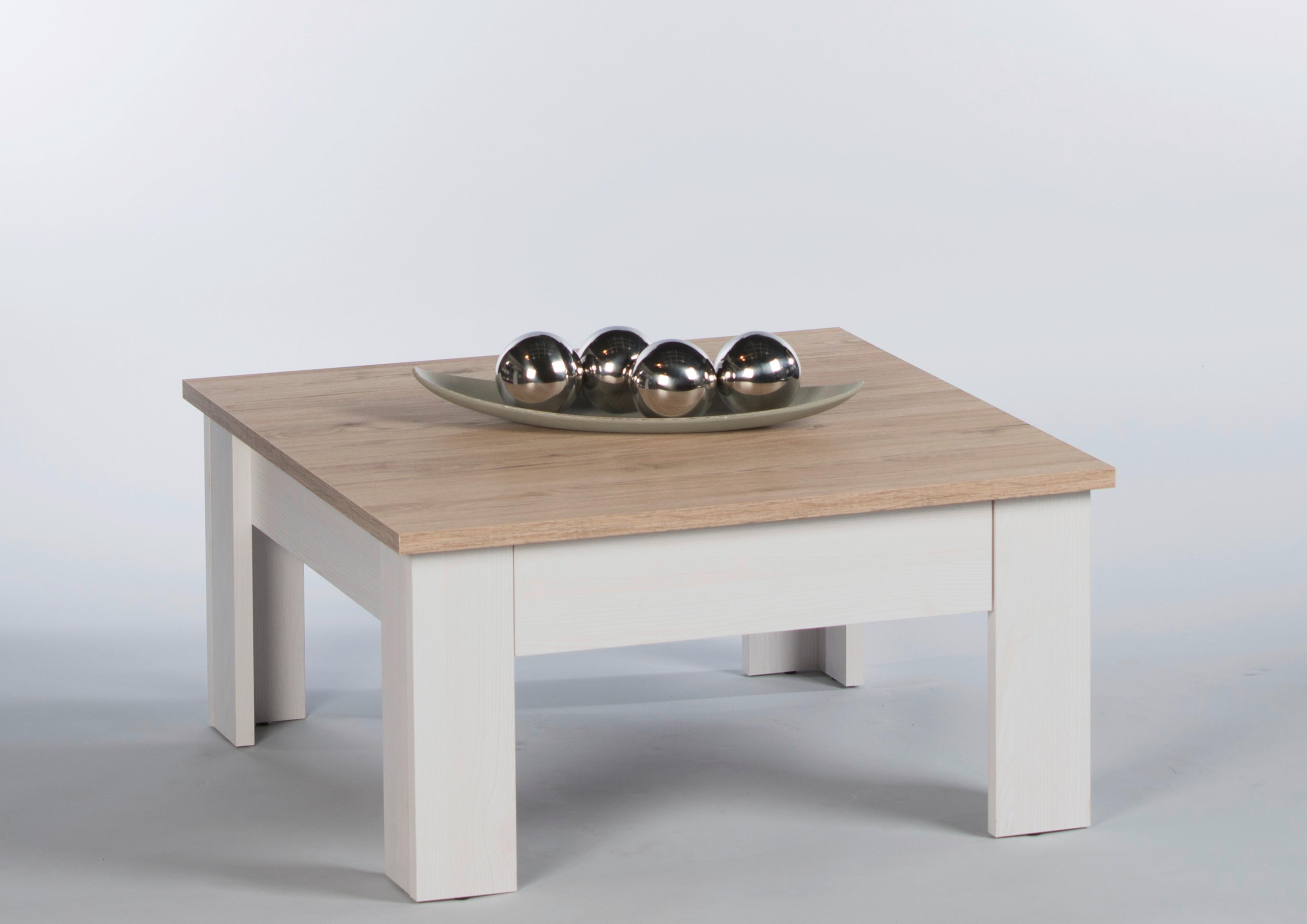 STOLIK KAWOWY ROMANCE - kolor dębowy, Natur, materiał drewnopochodny (78/40/78cm)