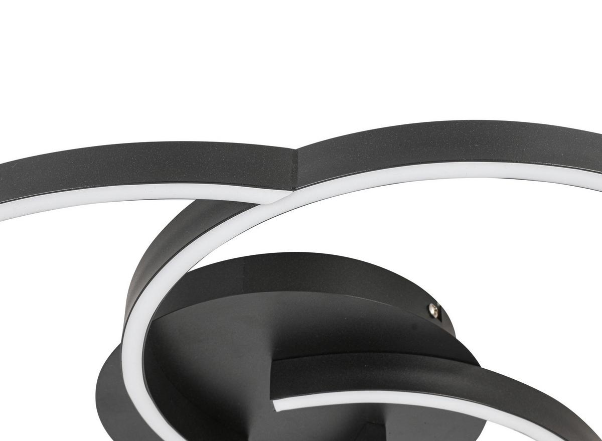 LAMPA SUFITOWA LED DANIELA - czarny, Trend, tworzywo sztuczne/metal (50/7,5cm) - Novel