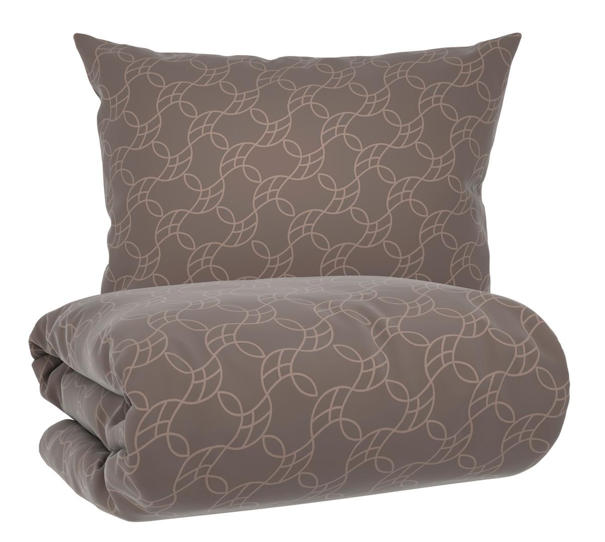 Posteljnina Arc - rjavosiva, Romantika, tekstil (140/200cm) - Mömax