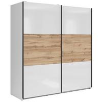 Ormar S Kliznim Vratima Tetrix - bijela visoki sjaj/antracit, Moderno, drvni materijal/metal (183/195,5/60cm) - Modern Living