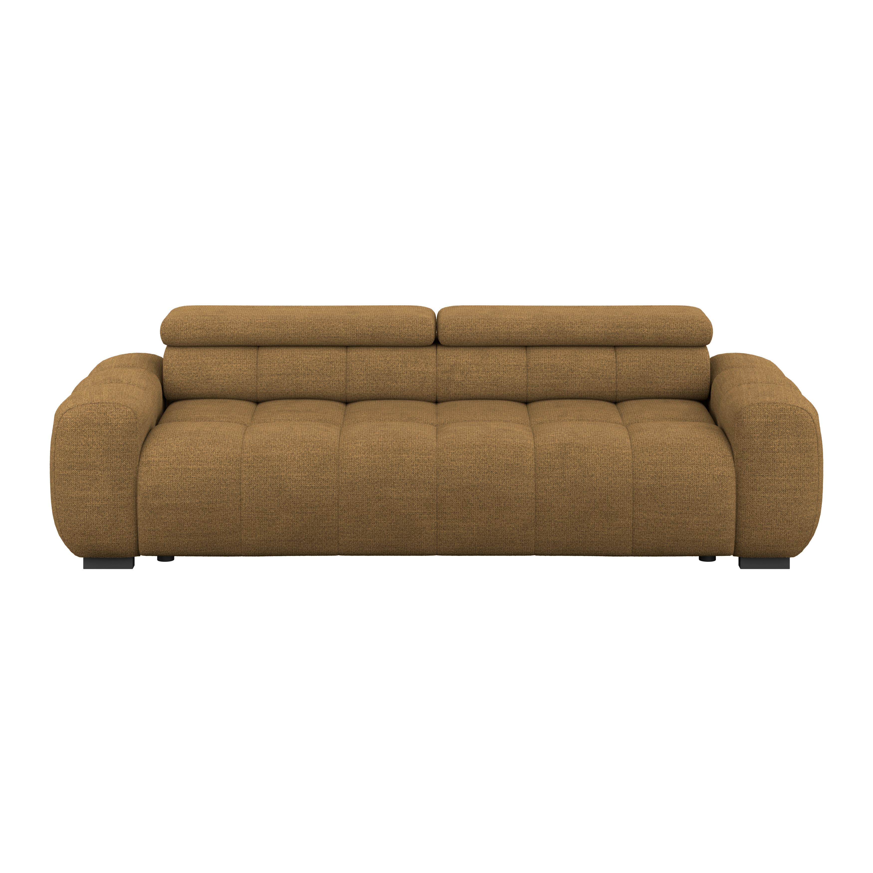 Velika Sofa Bull - smeđa/crna, Trend, tekstil/plastika (248/77-97/108cm) - Luca Bessoni