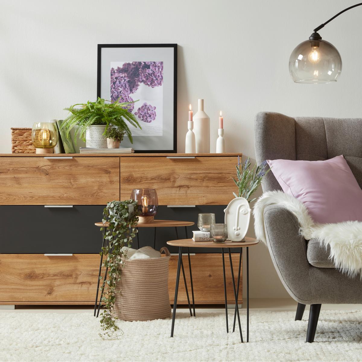 Zierkissen Mex in Rosa ca. 48x48cm - Flieder, KONVENTIONELL, Textil (48/48cm) - Modern Living