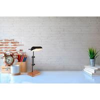 TISCHLEUCHTE 24918 - Weiss/Dunkelbraun, Natur, Holzwerkstoff/Metall (26,5/18,2/50cm) - Globo