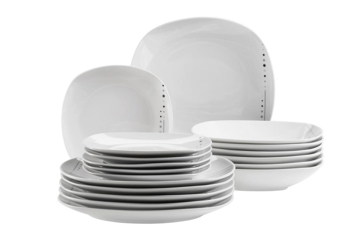 TAFELSERVICE FADILLA - Weiss, Basics, Keramik - Mäser