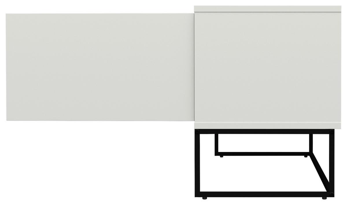 KOMODA NISKA LIPP - biały/czarny, Design, materiał drewnopochodny/metal (118/57/43cm)