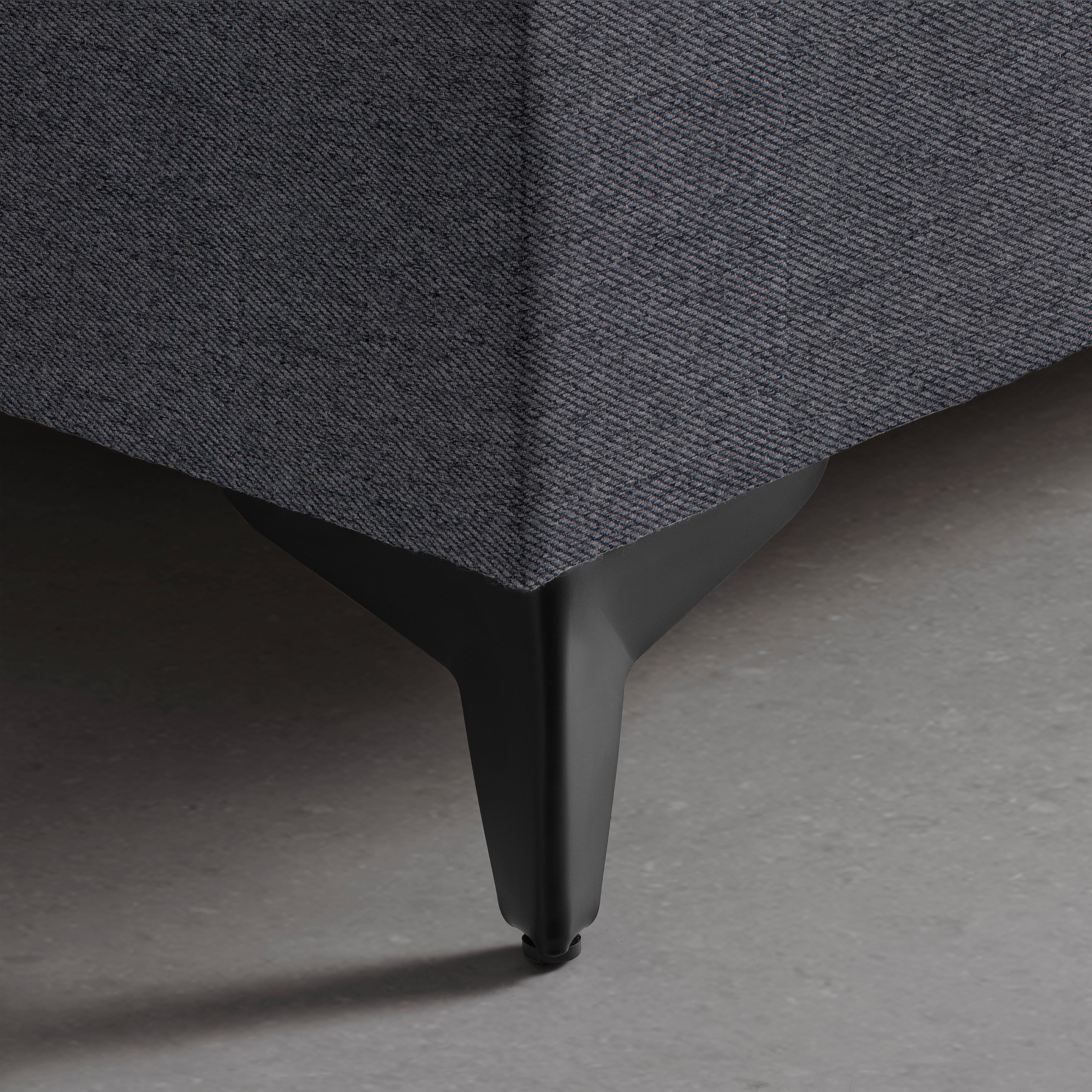 Boxspringbett Bari in Anthrazit ca. 140x200cm - Anthrazit/Schwarz, KONVENTIONELL, Textil/Metall (140/200cm) - Mömax