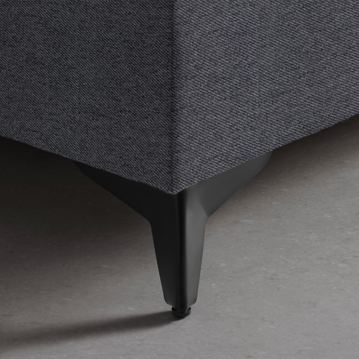 Boxspringbett Bari in Anthrazit ca. 140x200cm - Anthrazit/Schwarz, KONVENTIONELL, Textil/Metall (140/200cm) - Mömax