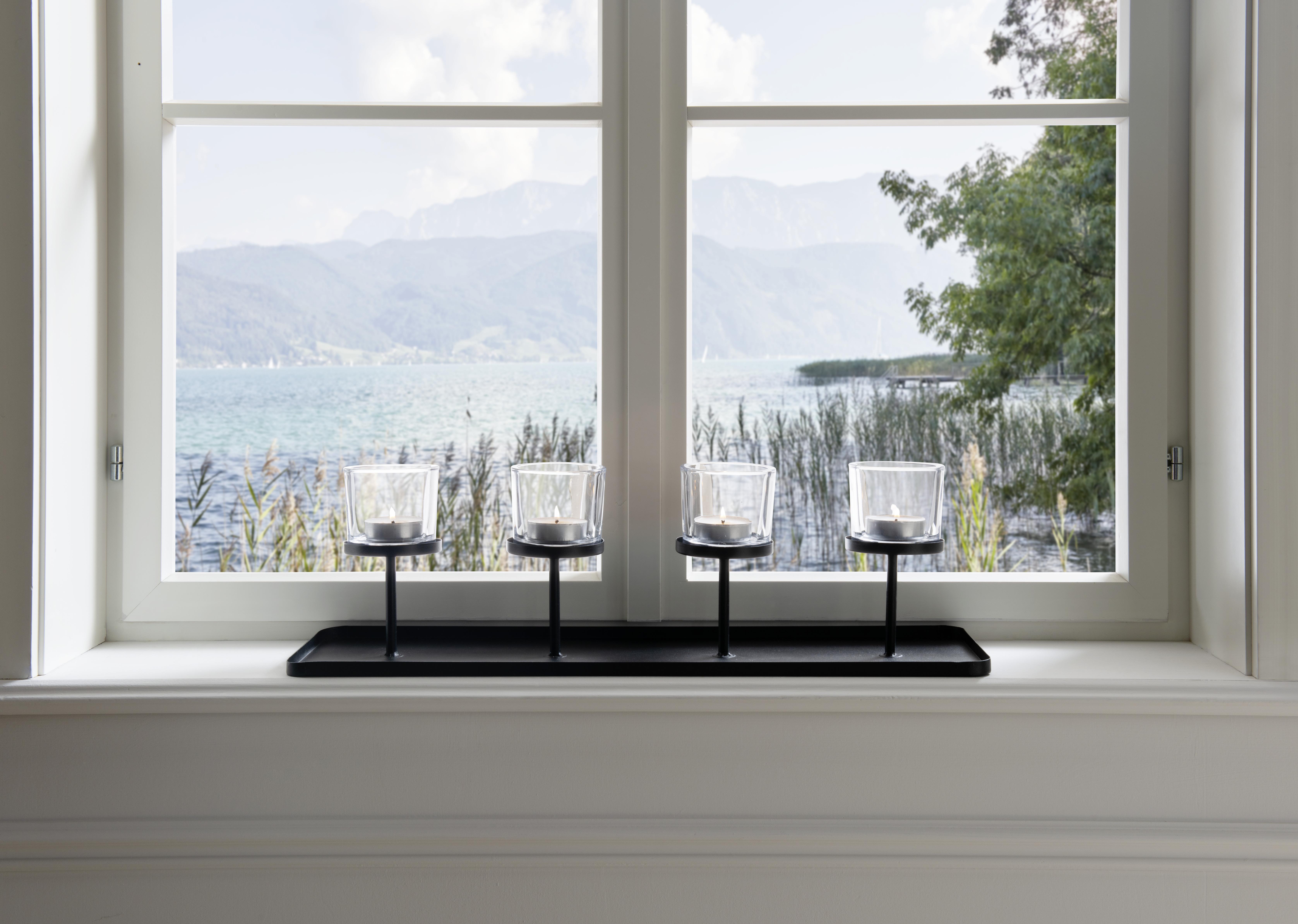 Svečnik Malina I -Jub- - črna, Moderno, kovina (65/21/21cm) - Premium Living
