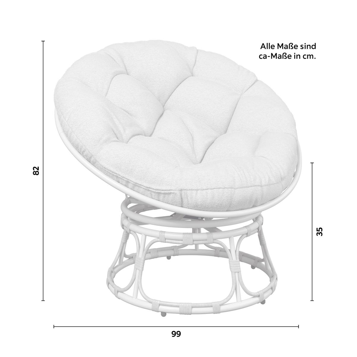 Vrtna Relaks Stolica Hermi - bež, Basics, metal/tekstil (99/82/99cm)